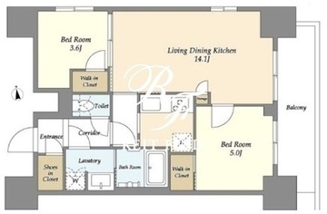 リビオメゾン浅草雷門 1501 間取り図