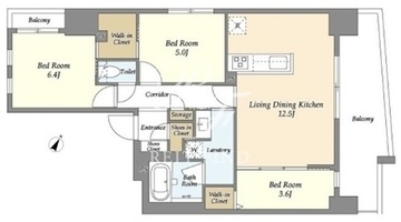 グラン千代田岩本町 302 間取り図