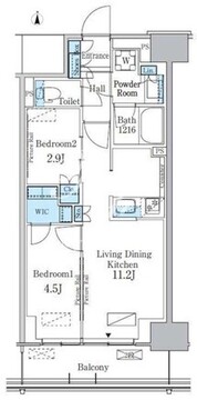 パークアクシス新宿百人町 708 間取り図