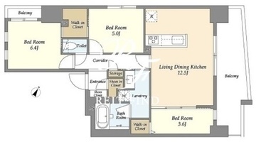 グラン千代田岩本町 1102 間取り図