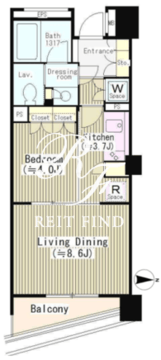 パークリュクス三宿 503 間取り図