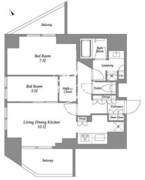 シーズンフラッツ大森西 1501 間取り図