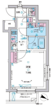 ジェノヴィア麻布十番グリーンヴェール 204 間取り図