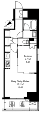 フレンシア浅草橋 301 間取り図