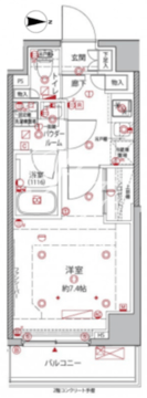 クレイシアIDZ王子 208 間取り図