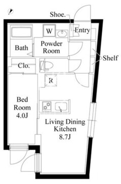 アバンティア初台 101 間取り図
