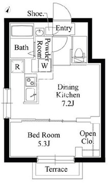 アバンティア初台 102 間取り図