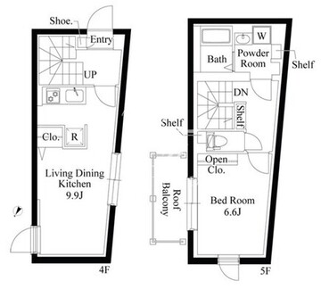 アバンティア初台 401 間取り図