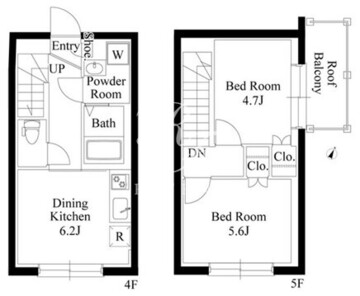 アバンティア初台 402 間取り図
