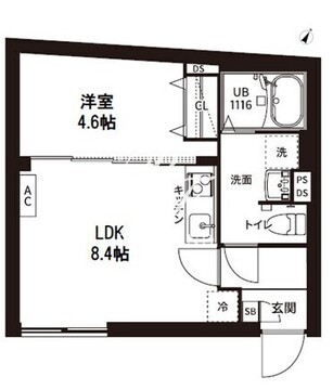 レピュア曙橋駅前レジデンス 201 間取り図