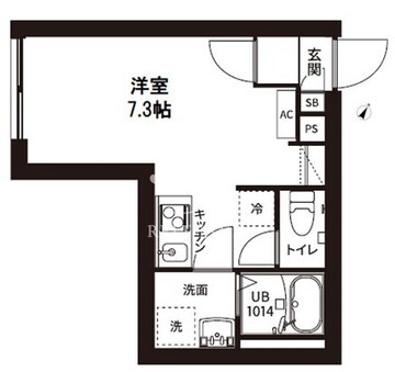 レピュア曙橋駅前レジデンス 102 間取り図