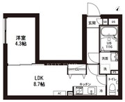 レピュア曙橋駅前レジデンス 103 間取り図