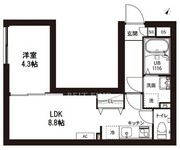 レピュア曙橋駅前レジデンス 303 間取り図
