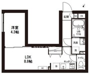 レピュア曙橋駅前レジデンス 403 間取り図