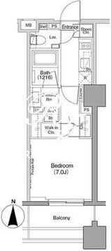 ザ・パークハビオ木場 1304 間取り図