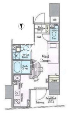 ロイジェントパークス四ツ谷 1301 間取り図