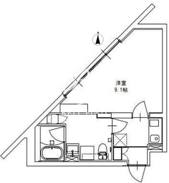 バークレーン上野毛 201 間取り図