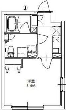バークレーン上野毛 304 間取り図