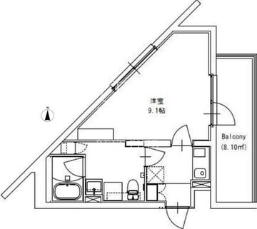 バークレーン上野毛 401 間取り図