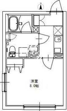 バークレーン上野毛 402 間取り図