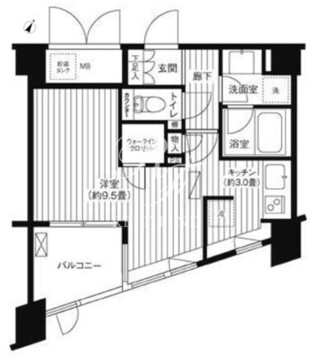 コスモリード新宿余丁町 101 間取り図