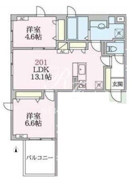 アローマ王子本町 201 間取り図