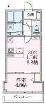 アローマ王子本町 302 間取り図