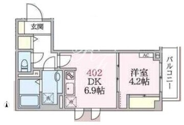アローマ王子本町 402 間取り図