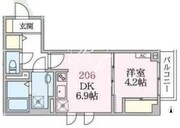アローマ王子本町 206 間取り図