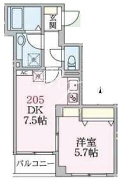 アローマ王子本町 205 間取り図
