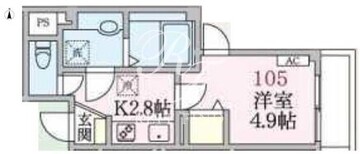 アローマ王子本町 105 間取り図