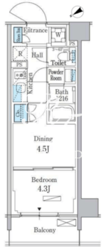 パークアクシス品川南大井パークフロント 605 間取り図