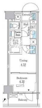 パークアクシス品川南大井パークフロント 622 間取り図
