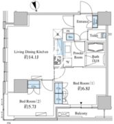 ベルファース芝浦タワー 1907 間取り図