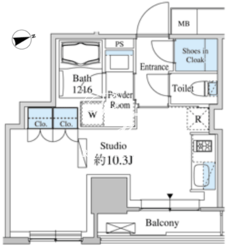 ベルファース芝浦タワー 706 間取り図