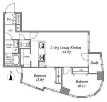 ルネパルティーレ汐留 704 間取り図