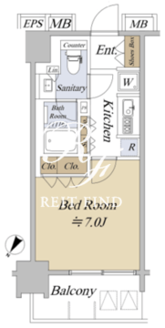 アクシルコート日本橋本町 906 間取り図