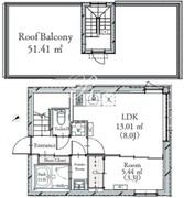 ブランコート武蔵小山 402 間取り図