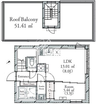 ブランコート武蔵小山 402 間取り図