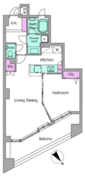 レジディア学芸大学 203 間取り図