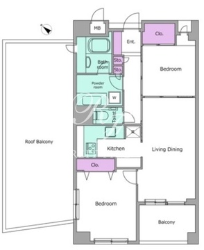 レジディア学芸大学 407 間取り図
