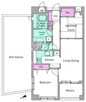 レジディア学芸大学 407 間取り図