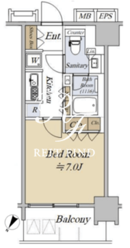 アクシルコート日本橋本町 505 間取り図