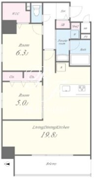 グランクレイエル両国 904 間取り図