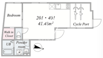 ザトリアス三宿 201 間取り図