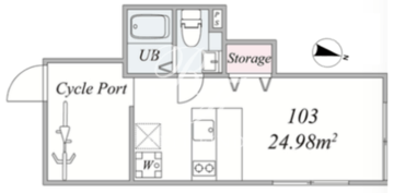 ザトリアス三宿 103 間取り図