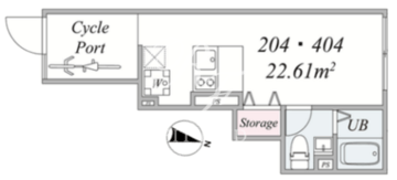 ザトリアス三宿 304 間取り図