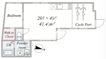 ザトリアス三宿 101 間取り図
