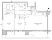 ザ・パークハビオ代々木 703 間取り図