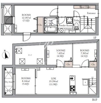 ブランコート中野新橋 101 間取り図